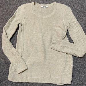 Madewell Beige Sweater - classic crew style